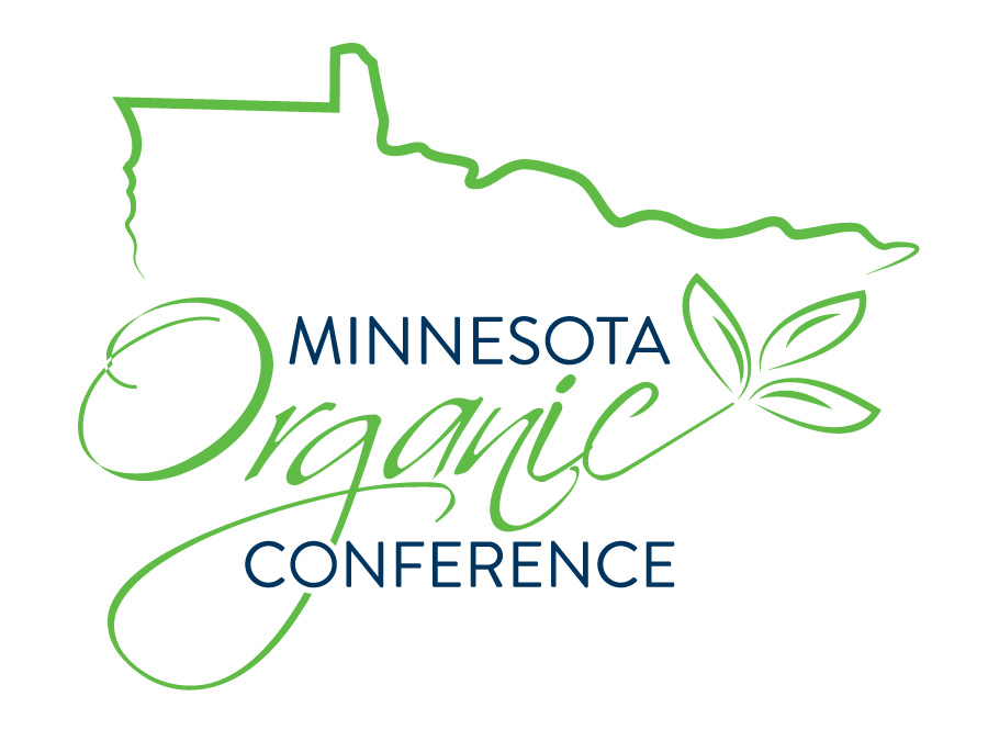 Minnesota Organic Conference logo in blue and green