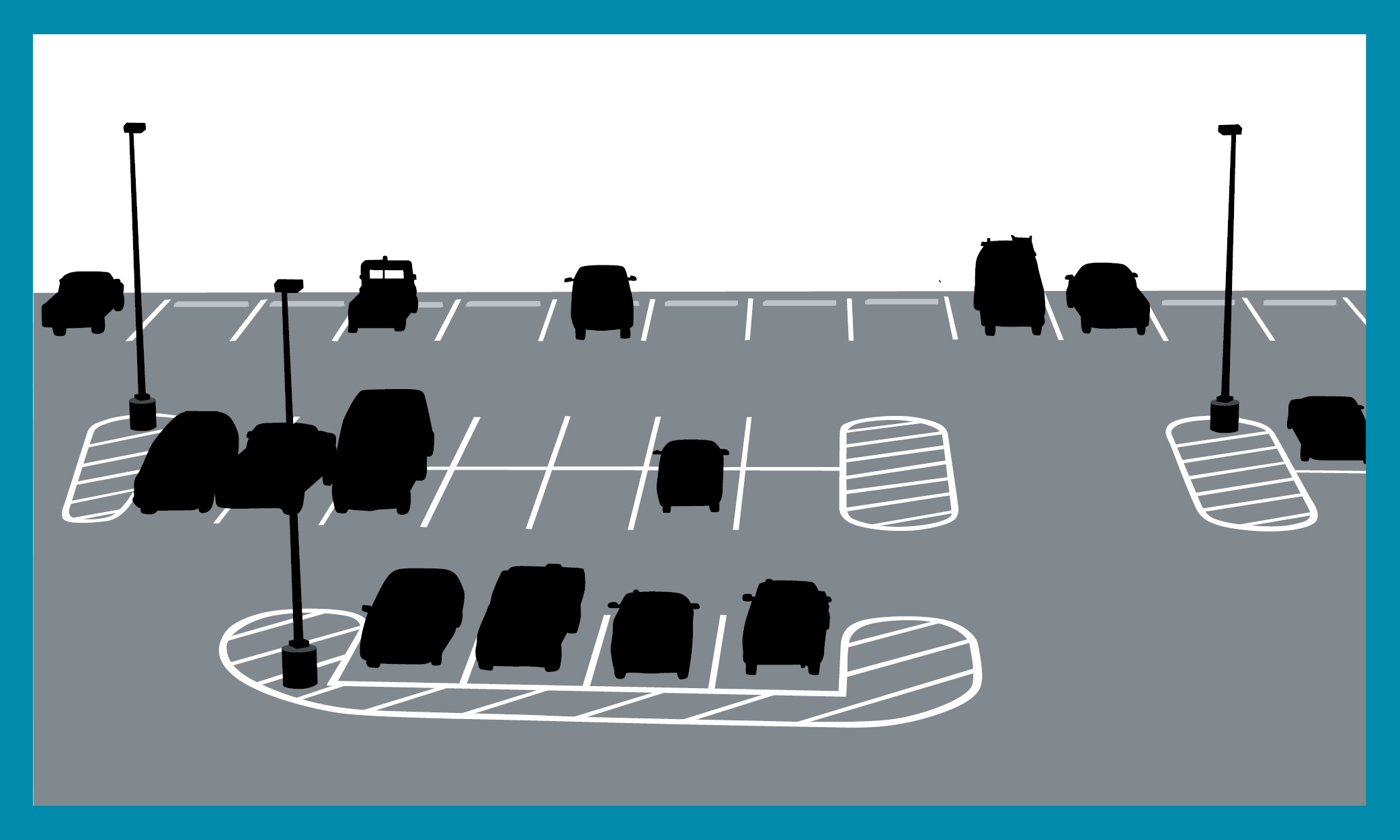 Graphic of a parking lot
