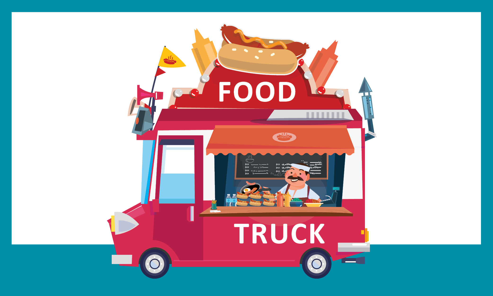 Graphic of a food truck