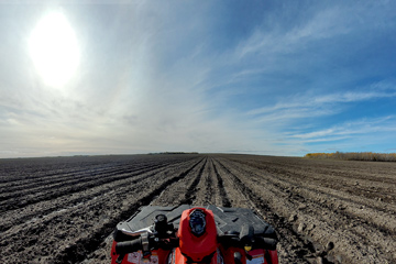 tractor and field