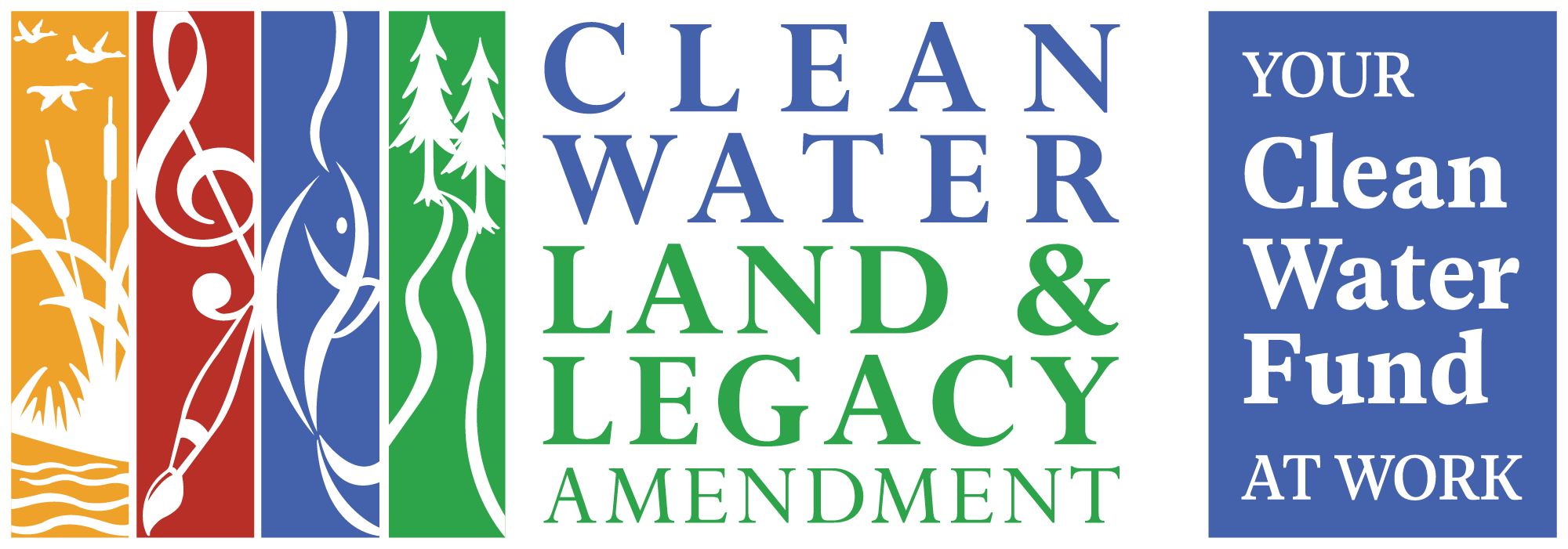 Clean Water Fund logo with text, Your Clean Water Fund at work